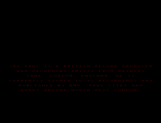 jai-paul.com screenshot