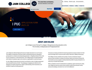 jaincollege.ac.in screenshot