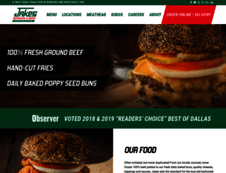 jakesburgersandbeer.com screenshot