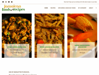 jamaicanfoodsandrecipes.com screenshot