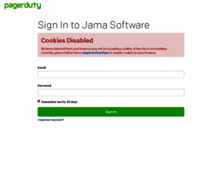 jamasoftware.pagerduty.com screenshot
