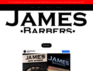 jamesbarbers.co.uk screenshot