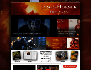 jameshorner-filmmusic.com screenshot