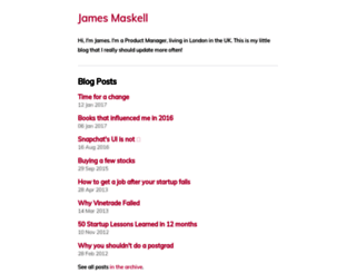 jamesmaskell.co.uk screenshot