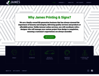 jamesprinting.co screenshot