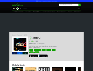 jamfmnewmusic.radio.de screenshot