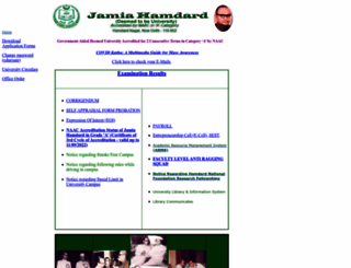 jamiahamdard.ac.in screenshot