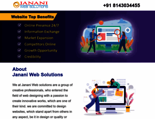 jananiwebsolutions.com screenshot