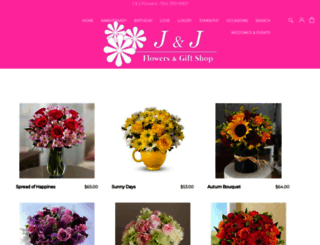 jandjflowers.com screenshot