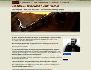 jansteele-saxophone-lessons.co.uk screenshot