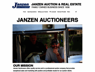 janzenauctions.com screenshot