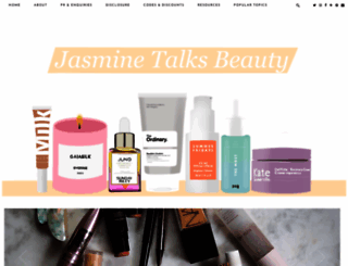 jasminetalksbeauty.com screenshot