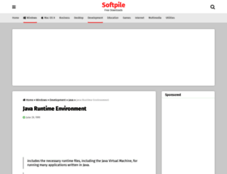 java-runtime-environment.softpile.com screenshot