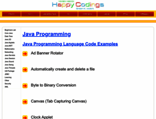 java.happycodings.com screenshot