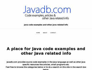 javadb.com screenshot
