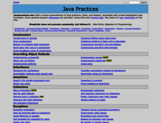 javapractices.com screenshot