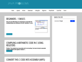 javaproblems.com screenshot