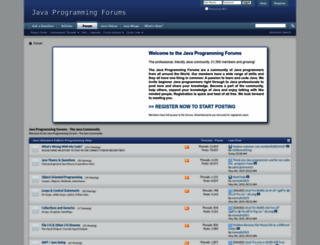 javaprogrammingforums.com screenshot