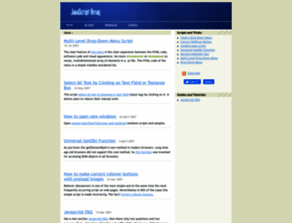 javascript-array.com screenshot