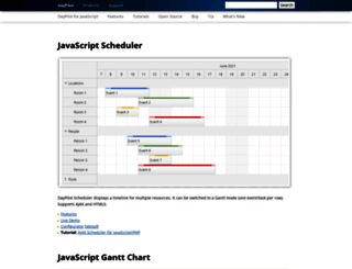 javascript.daypilot.org screenshot