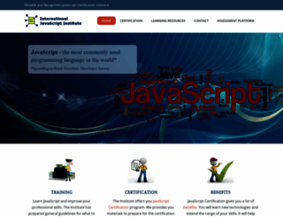 javascriptinstitute.org screenshot