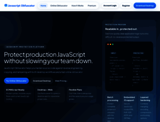 javascriptobfuscator.com screenshot