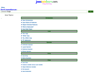 javatutelearn.com screenshot
