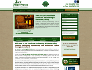 jaxfurniturerefinishingandupholstering.com screenshot