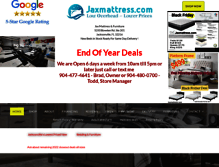 jaxmattress.com screenshot