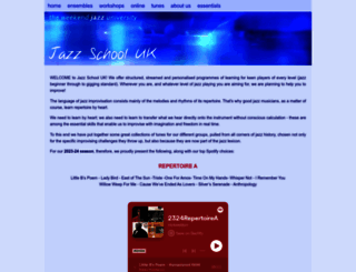 jazzschool.co.uk screenshot