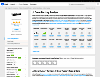 jcrewfactory.knoji.com screenshot