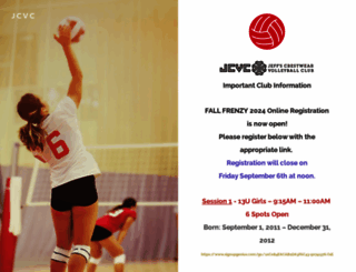 jcvcvolleyball.ca screenshot