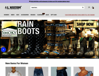 jcwesternwear.com screenshot