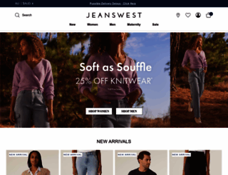jeanswest.com.au screenshot