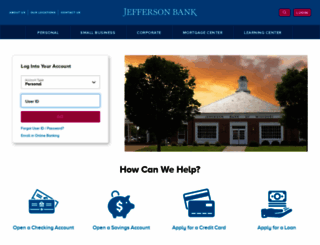 jefferson-bank.com screenshot
