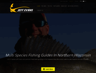 jeffevansfishing.com screenshot