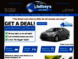jeffreysautoworld.com screenshot