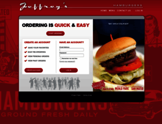 jeffreyshamburgers.alohaorderonline.com screenshot
