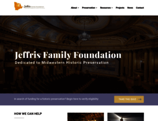 jeffrisfoundation.org screenshot