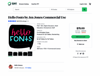 jenjonesfonts.com screenshot