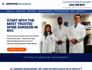 jenkinsneurospine.com screenshot