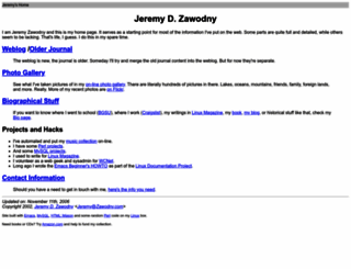 jeremy.zawodny.com screenshot