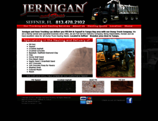 jerniganandsonstrucking.com screenshot