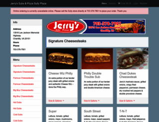 jerryssullyplaza.click4ameal.net screenshot