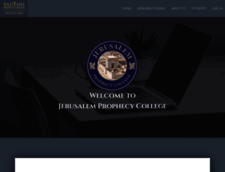 jerusalemprophecycollege.com screenshot