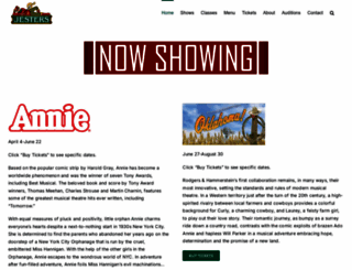 jesterstheatre.com screenshot