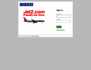 jet2.efosweb.com screenshot