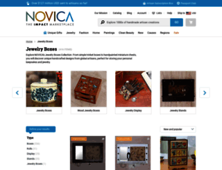 jewelry-boxes.novica.com screenshot