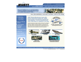 jewettmachine.com screenshot
