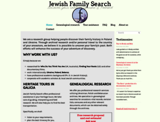 jewishfamilysearch.com screenshot